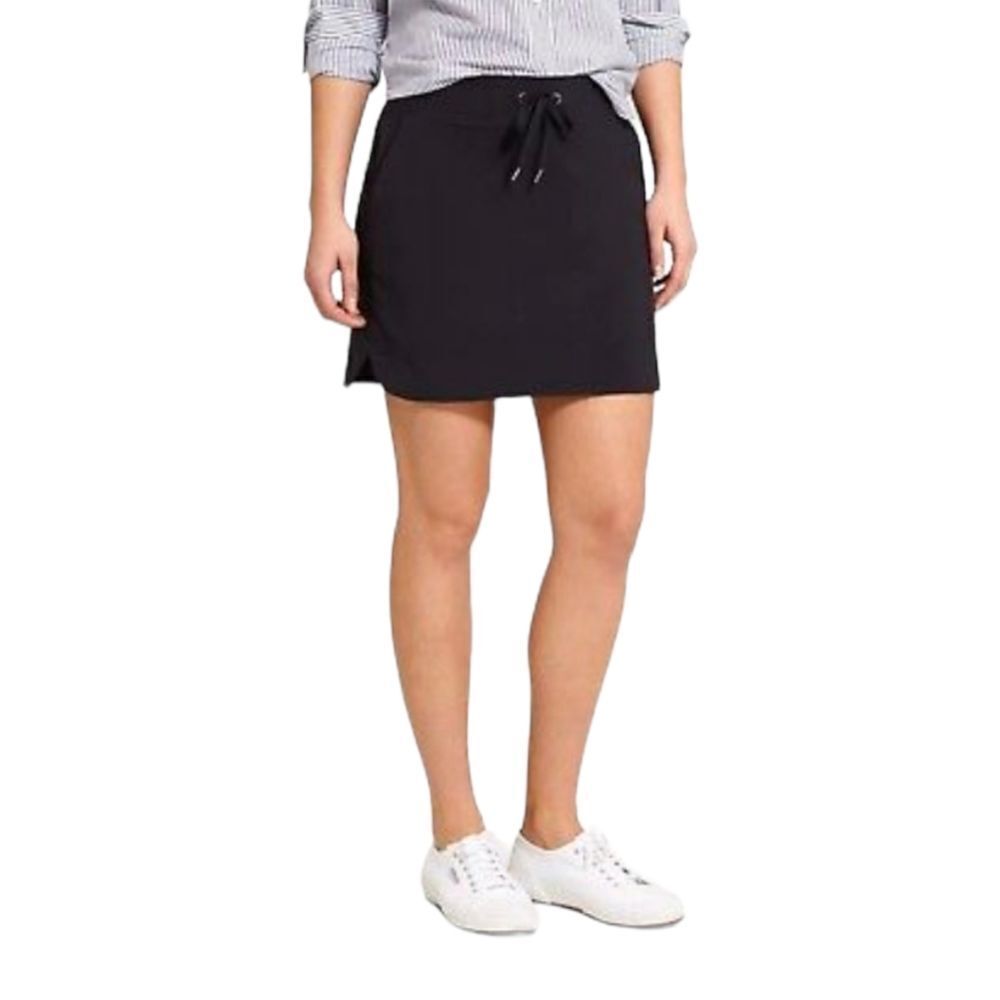 ATHLETA Midtown Sweat Wicking Athleisure Drawstring Travel Skirt Sz M